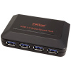 Roline 4 porty USB kombinovaný hub čierna; 14.02.5015