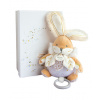 Doudou Darčeková sada - Plyšový zajačik hrajúci melódiu 20 cm biely