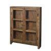 Chic Antique Hnedá antik drevená vitrína z recyklovaného dreva Grimaud - 85*18*105 cm - Chic Antique
