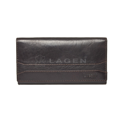 Lagen dámská peněženka kožená W-2025/T-tmavě hnědá - DBRN