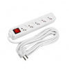MasterLED Predlžovačka s vypínačom 5×230V 5 m, 5 zásuviek, 13A, 3000W – biela