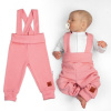 Baby Nellys Rastúce legíny s trakmi, rebrované so širokým pásom - marhuľové, 80/86, 80/86 (12-18m)