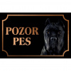 Cane Corso - Kovová tabuľka POZOR PES