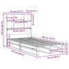 vidaXL Posteľ s knižnicou bez matraca vosková 75x190 cm masívne drevo - Biela - 154769-209627
