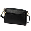 Dámska kožená crossbody kabelka čierna na rameno Luka 26-092 DOLLARO