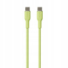 PURO Soft nabíjací a dátový kábel USB-C / USB-C pre iPhone / iPad / AirPods - 1,5 m - svetlo zelený PUUSBCUSBCICONLGRN