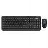 Adesso WKB-1320CB/ bezdrátový set 2,4GHz/ multimedia/ antimikrobiální/ optická myš 1200DPI/ USB/ černá/ US layout (WKB-1320CB)