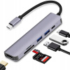 ADAPTÉR PREVODNÍK 6v1 HUB USB-C HDMI 4K SD pre MACBOOK AIR PRO NOTEBOOK PC