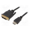 Cable DVI-D (18+1) plug,HDMI plug PVC 4.5m black 30AWG