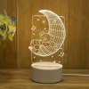 Nočná lampa do detskej izby - 3D LED mesačná nočná lampa IE004 (3D LED nočná lampa IE004)