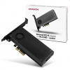 AXAGON PCEM2-DC PCI-E 3.0 4x - DUAL M.2 SSD (NVMe + SATA), dual voltage, up to 110mm SSD, fan + heatsink