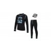 SENSOR DOUBLE FACE SET WILD dětský triko dl.rukáv + spodky černá 90