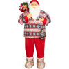Dekorácia MagicHome Vianoce, Santa, so svetrom, 120 cm