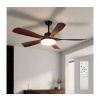| Brilagi - LED stmievateľný stropný ventilátor LED/34W/230V 132 cm čierna/hnedá + diaľkové ovládanie | WF-OSD-191