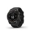 GARMIN fenix 7 Pro Sapphire Solar, Carbon Gray DLC Titanium, Black Band, inteligentné hodinky