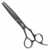 FOX Barber Expert Gunmetal Efile 6'- šedočierne efilačné kadernícke nožnice