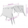 vidaXL Strieška Bimini s 3 oblúkmi a stenami 183x(170-182)x137 cm - Biela - 93063-47237
