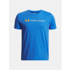 Chlapčenské tričko Under Armour UA B LOGO WORDMARK SS-BLU Modrá YLG