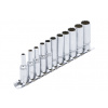 Hlavica 1/4” nástrčné predĺžené 12hranné, veľkosti 4-13 mm, sada 11 ks - BGS 5251