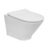 Roca GAP ROUND Compacto závesná WC misa 35,5 x 48 cm RimFree so sedátkom, A34H0N3000