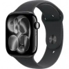 Apple Watch Series 11 GPS 46mm Klavírno čierne hliníkové telo - Čierny športový remienok M/L / 160-210 mm