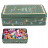 Kôš, košík - Vianočné cookie coin obdĺžnik Tinkplate Box Candy (Vianočná krabica)