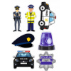 TOPPER NA TORT K NARODENINÁM POLÍCIA POLICAJT SYRENA RADIOWOZ SADA 7 KUSOV