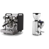Rocket Espresso Mozzafiato FAST V, black + Rocket Espresso FAUSTO 2.1, chrome