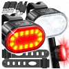 LAMPY NA BICYKEL, PREDNÉ A ZADNÉ LED, AKUMULÁTOROVÉ, SADA