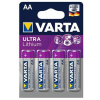 Batéria, AA, tužková, 4 ks, lítiové, VARTA 