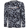 Savage Gear Tričko Night UV Long Sleeve T Shirt Black Waterprint - S