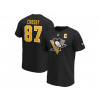 Pittsburgh Penguins pánske tričko Sidney Crosby #87 Stack Logo Name & Number black - Zľavový kód:OLYMPICNHL10 (-10%)