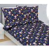 Bellatex Detské posteľné prádlo - Vianoce - Modrá, žltá, biela - 140x200, 70x90