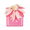 Doudou Darčeková sada - plyšový muchláčik králiček ružový 28 cm