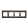 Kontakt Simon 4-rámček Simon54 NATURE wenge/zlato drevený DRN4/85