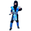 Ninja kostým, modrá farba - veľkosť 110-120