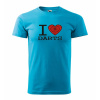 Malfini triko s potiskem I Love Darts turquoise