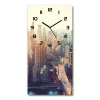 Nástenné hodiny New York vtáčie pohľad 30x60 cm