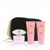 Versace Bright Crystal sprchový gél 100 ml + telový krém 100 ml + EDT 90 ml + kozmetická taška darčeková sada