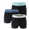 Calvin Klein - boxerky 3PACK Icon cotton stretch relaxed black with tahiti turquoise & blue waist - limitovaná fashion edícia-XXL (111-115 cm)