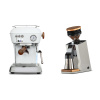 Ascaso Dream PID, Cloud White + Eureka Mignon Single Dose PRO, White & Oak
