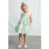 Dievčenské ľanové šaty Mayoral 3913.6A.Mini.PPY2 tyrkysová 98