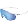 100% Racetrap Matte White HiPER Blue Multilayer Mirror - bielo-modrá