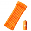 zahrada-XL Samonafukovací kempingový matrac s vankúšom, 1 osoba, oranžový 4007095