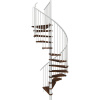 Minka STAIRS Kombinované točité schodisko Spiral Smart orech/biela pr. 140 cm