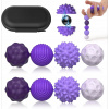 Magnetické Guličky Antistresová Hračka Senzorické Guličky so Silikónovým Obalom 8ks (Fialové)