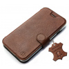 Flipové kožené pouzdro Mobiwear na mobil Motorola Moto E40 - Hnědé - L_BRS - VÝPRODEJ (Luxusní flip obal, kryt, pouzdro Mobiwear pro mobilní telefon Motorola Moto E40 s motivem - Hnědé - kožené - L_BR
