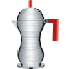 Moka kanvička Pulcina na indukciu 150 ml s červeným úchytom