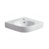Geberit Selnova Compact - Rohové umývadielko 70x62 cm, s 1 otvorom na batériu, biela 501.508.00.7