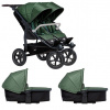 Tfk set duo2 frame 2025 - air wheel carrycot + seat olive
